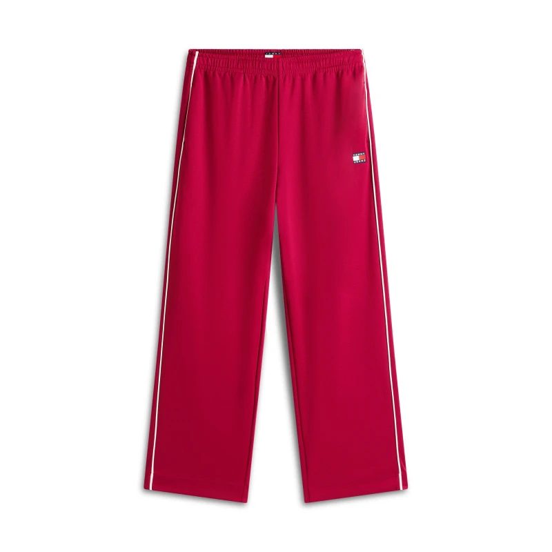 Image of Tommy Jeans Womens Archive Open Hem Woven Tracksuit Joggers Lavish Cerise female 12 (M)