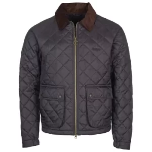 Image of Barbour Mens Dom Quilted Jacket Navy Medium