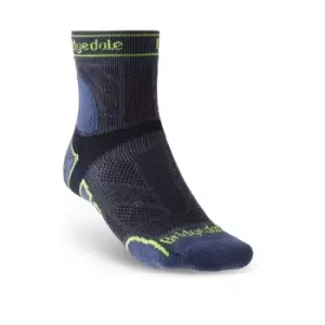 Image of Brigdedale TRAIL RUN Lightweight T2 Merino Sport 3/4 Crew Mens - Medium Blue