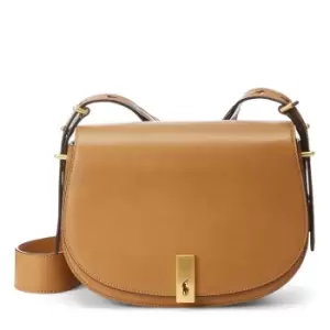 Image of Polo Ralph Lauren Polo ID Leather Saddle Cross Body - Brown
