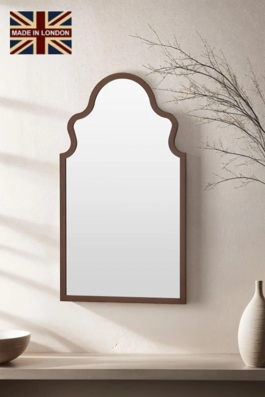 Image of Yearn Mirrors Yearn Mirrors Moroccon mirror bronze 98(h)x52cm(w) Bronze One Size Unisex 0716053062031