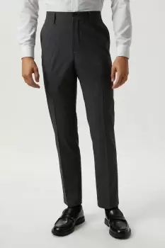 Image of Skinny Fit Grey Grid Check Suit Trousers