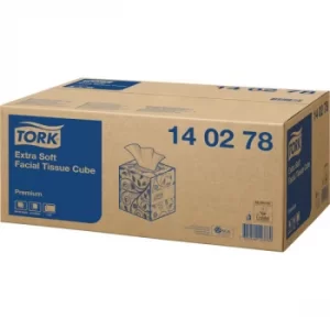 Image of Tork 140278 Extra Soft Facial Tissues Cube Premium 30 x Boxes of 100