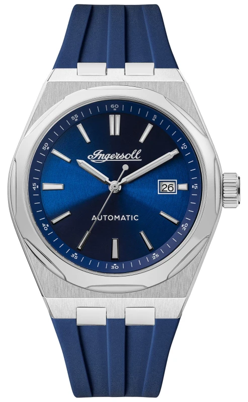 Image of Ingersoll I16802 THE RIDER Automatic (43mm) Blue Dial / Blue Watch