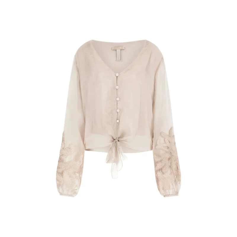 Image of Guess Long sleeve blouse For Her Guess Camilla Garment Beige Female XL