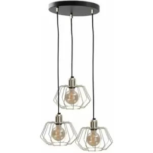 Image of Keter Laya Cluster Pendant Ceiling Light Gold, 32cm, 3x E27