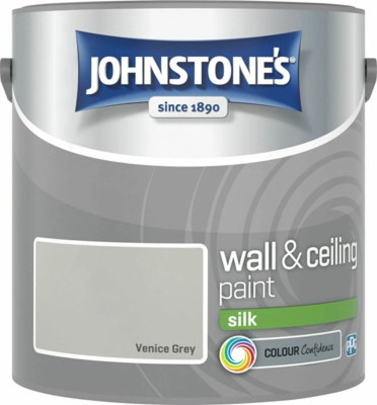 Image of Johnstone's Silk Emulsion Paint, 2.5L, Venice Grey