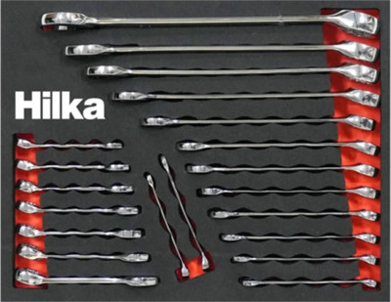 Image of Hilka Hilka - spanner set 21PC offset combination metric eva foam tray 6-26MM 16102102 16102102