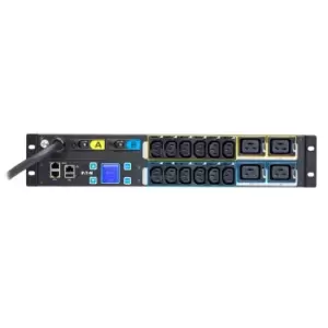 Image of Eaton EMIH06 power distribution unit (PDU) 16 AC outlet(s) 2U Black