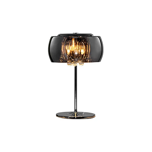 Image of Vapore Modern 3 Light Glass Table Lamp Chrome