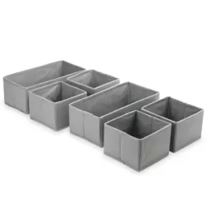 Image of Foldable Fabric Drawer Inserts & Drawer Organisers - Set of 6 M&amp;W