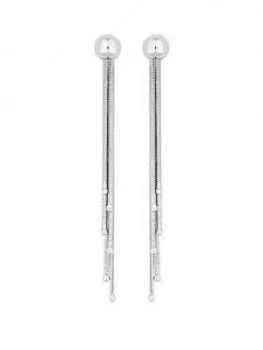 Image of Simply Silver Sterling Silver Slinky Multi Strand Tassel Drop Earrings