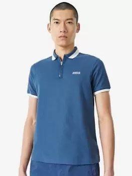 Image of Barbour International Richmond 1/4 Zip Polo Shirt - Blue