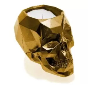 Image of Concrete Skull Candle &ndash; Gold