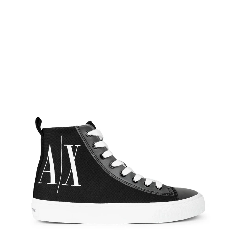Image of ARMANI EXCHANGE Canvas High Tops - Black 2