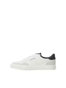 Image of JACK & JONES Faux Leather Logo Sneakers Men White