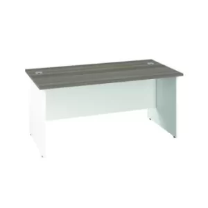 Image of Jemini Rectangular Panel End Desk 1600x800x730mm Grey Oak/White KF804772