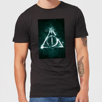 Image of Harry Potter Hallows Painted Mens T-Shirt - Black - 5XL