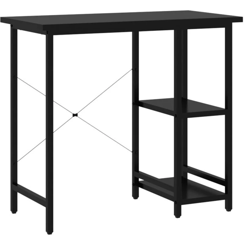 Image of VIDAXL Computer Desk Black 80x40x72cm mdf and Metal Vidaxl 8720286288146