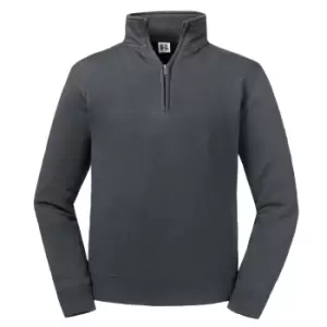 Image of Russell Mens Authentic Quarter Zip Sweatshirt (S) (Convoy Grey)