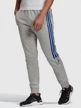 Image of Adidas 3 Stripe Pants - Medium Grey Heather