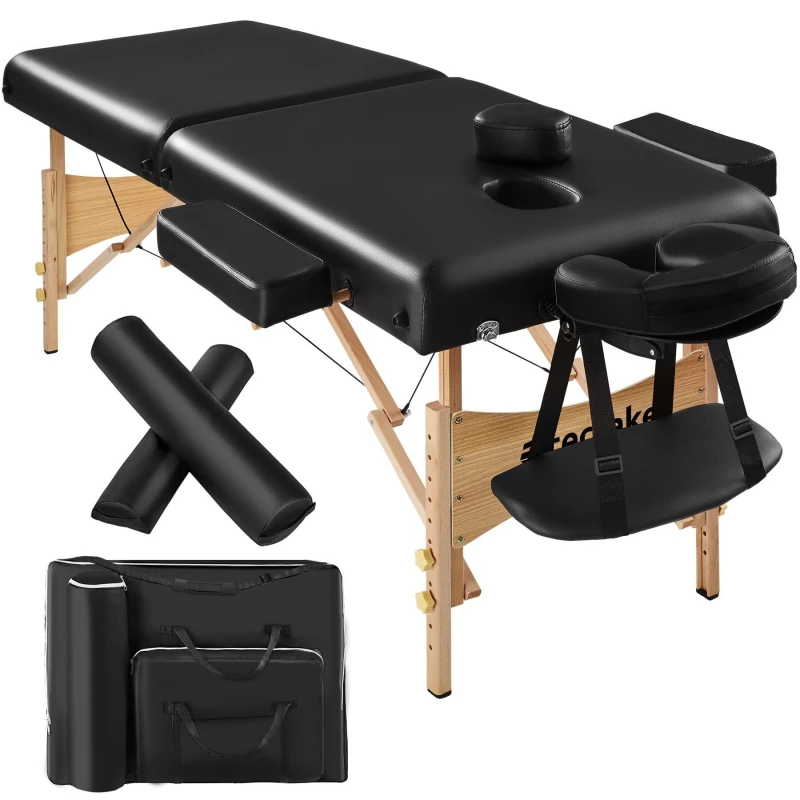 Image of tectake Massage Table Set Suman in Black Unisex