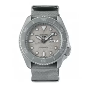 Image of Seiko 5 Sports 'Cement' Automatic Grey Dial Grey Nylon Strap Mens Watch SRPG61K1