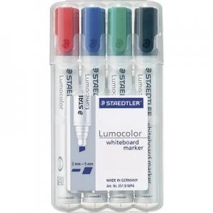 Image of Staedtler 351 B WP4 Lumocolor 351 B Whiteboard marker Blue, Green, Red, Black 4 pcs/pack