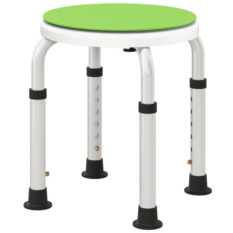 Image of HOMCOM Homcom - 360 Degree Swivel Shower Stool w/ Non-Slip Feet for Disabled Green 5056725583651