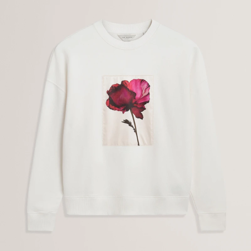 Image of Ted Baker Ted FloralPatch Swt Ld62 Ivory female 8 (XS)