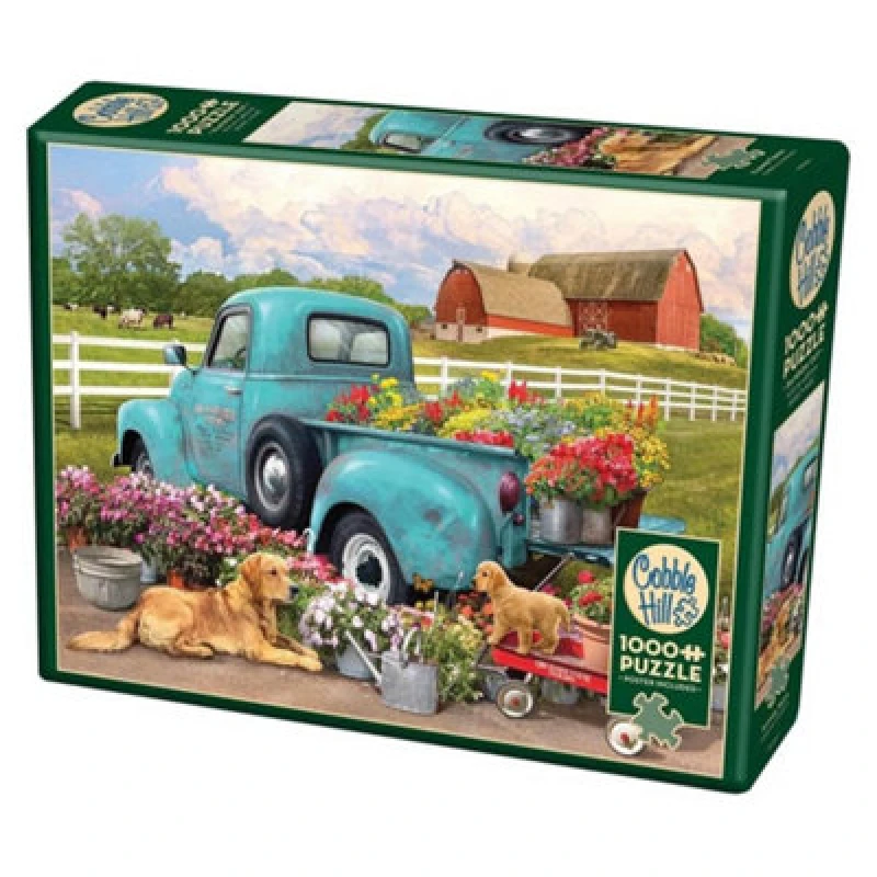 Image of Cheatwell Games Flower Truck Jigsaw Puzzle 1000 Pieces Multi