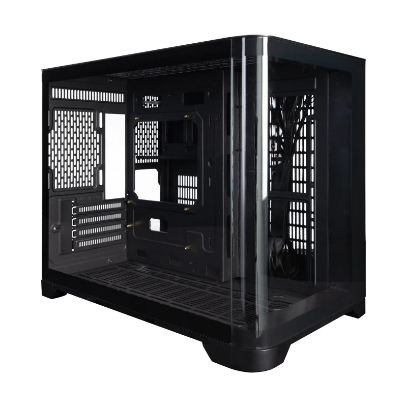 Image of 1st Player UV6 Tempered Glass Micro ATX Gaming Case - Black UV6-BK