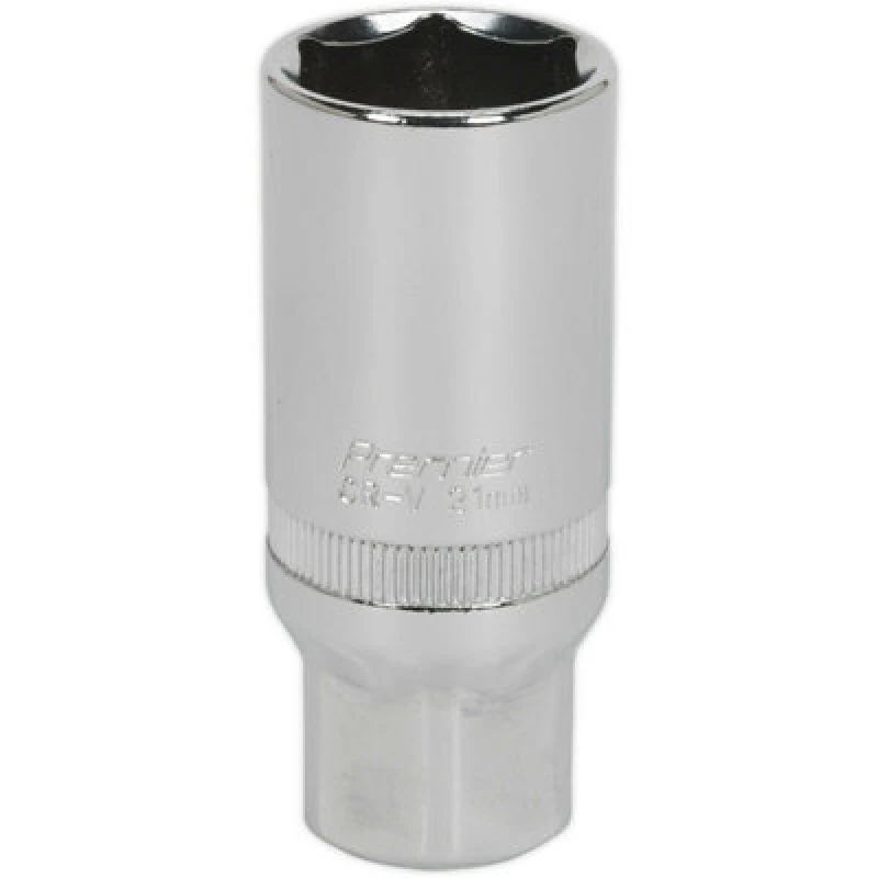 Image of Loops 21mm Spark Plug Socket - 3/8" Square Drive - Car Engine Maintenance Nut Tool Multi