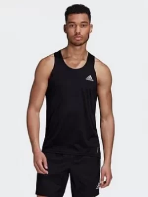 Image of adidas Own The Run Singlet, Red Size M Men