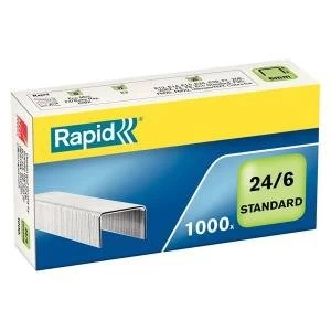 Image of Rapid Standard 246 Staples 6mm Shank Length Pack of 1000 24855600