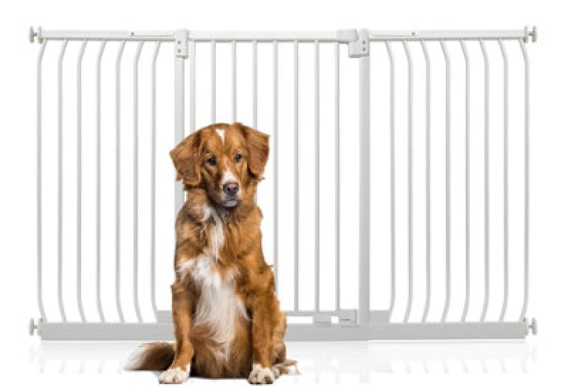 Image of Bettacare Extra Tall Elite Dog Gate, 170Cm - 179Cm, Matt White, Extra Tall 96.8Cm In Height, Pressure Fit Pet Gate