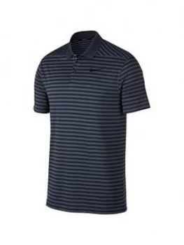 Image of Nike Golf Dry Stripe Polo Blue Size S Men