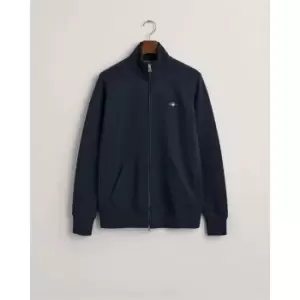 Image of Gant Reg Shield Full Zip Sweat Evening B - Blue