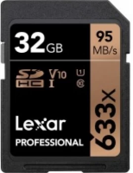 Image of Lexar Professional 633x SDHC UHS-I Card 32GB