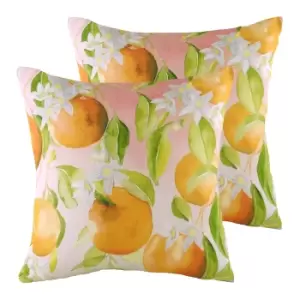 Image of Fruit Oranges Twin Pack Polyester Filled Cushions