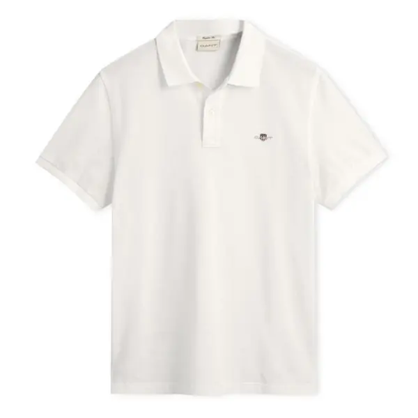 Image of Gant Shield Pique Polo Shirt Short Sleeve Polos Small Pink 54219106350