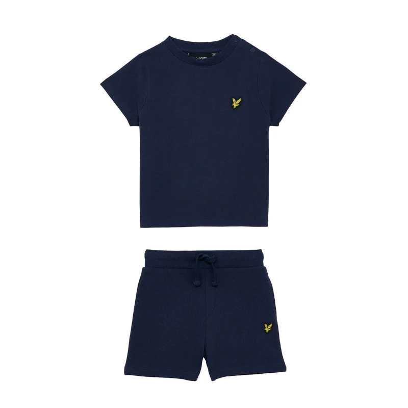 Image of Lyle and Scott Lyle Tee Short Set In62 Navy Z99 male 12-18 Mnth