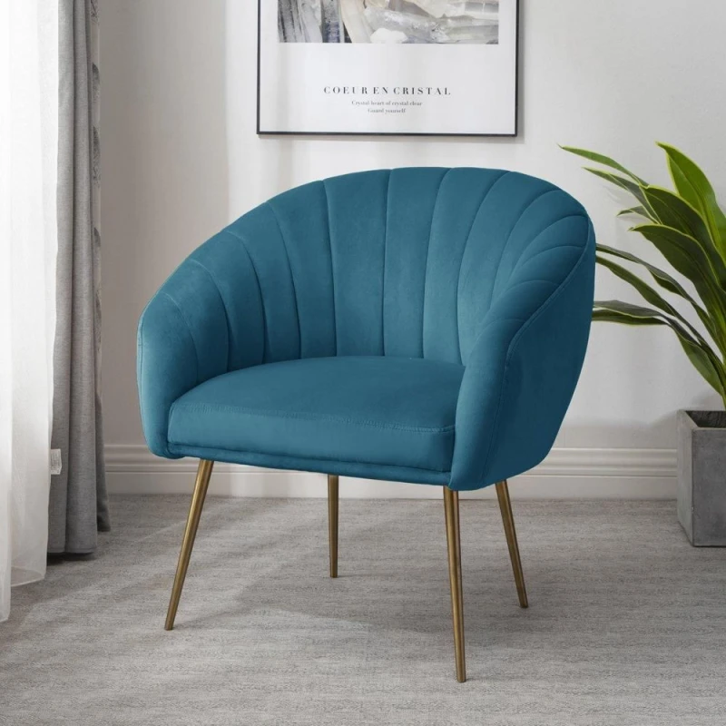 Image of Artemis Home Helena Accent Chair in Teal Size: Armchair Teal Unisex Armchair