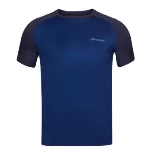 Image of Babolat Play Crew Neck T Shirt Juniors - Blue