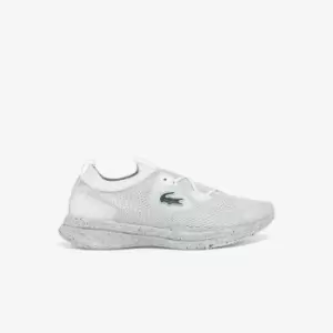 Image of Lacoste Mens Run Spin Eco Textile Trainers Size 9 UK White & Off White