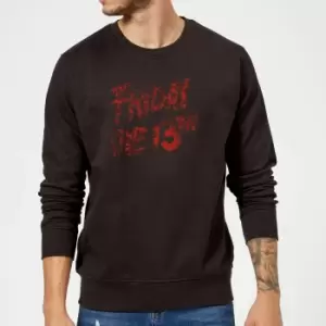 Image of Friday the 13th Logo Blood Sweatshirt - Black - M - Black