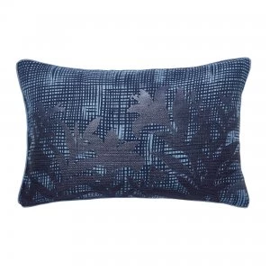Image of Helena Springfield Dark Blue Polyester and Cotton 'Lilium Ornella' Cushion - Cushion