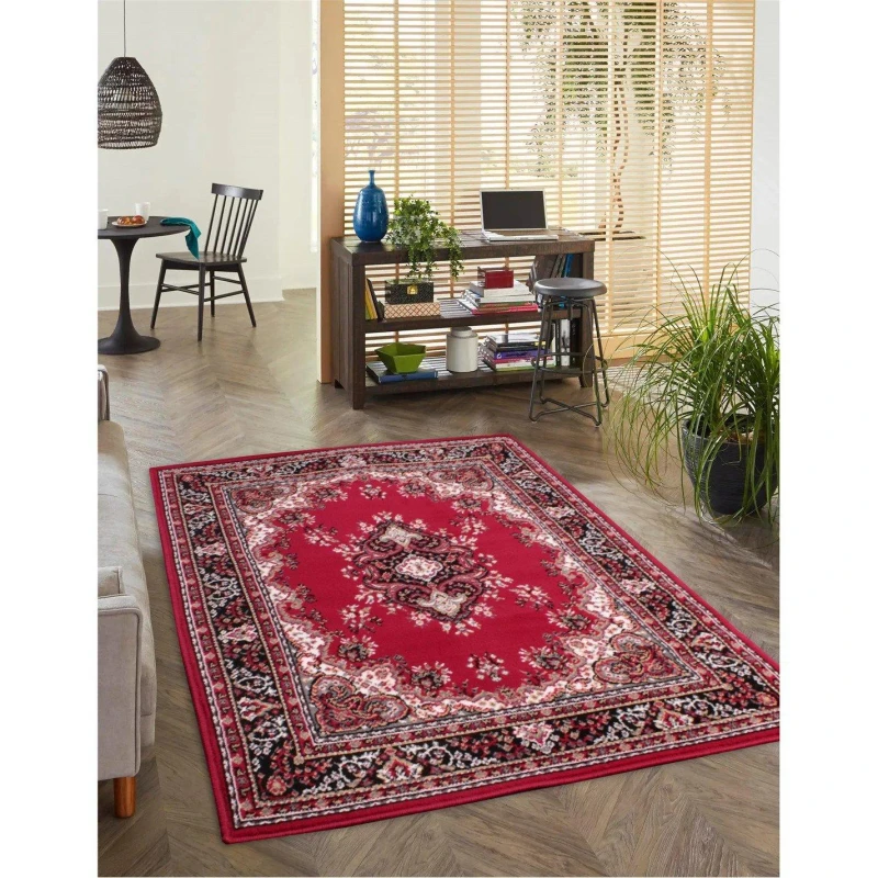 Image of Rugstyle TRADITIONAL POLY LANCASHIRE - Red Red One Size