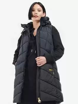 Image of Barbour International Rafaela Gilet - Black, Size 8, Women