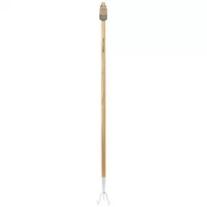 Image of Draper Heritage Stainless Steel 3 Prong Cultivator with Ash Handle